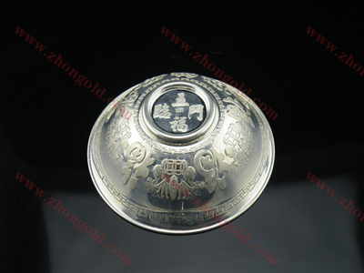家用金银制品 纯金银碗